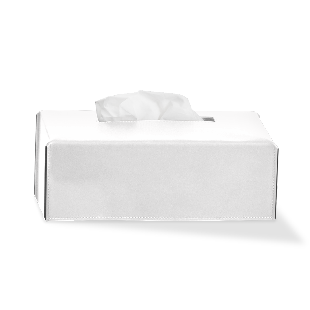 Decor Walther NAPPA KB Papiertuchbox – Nappa Echtleder schneeweiß – Art. 0938050