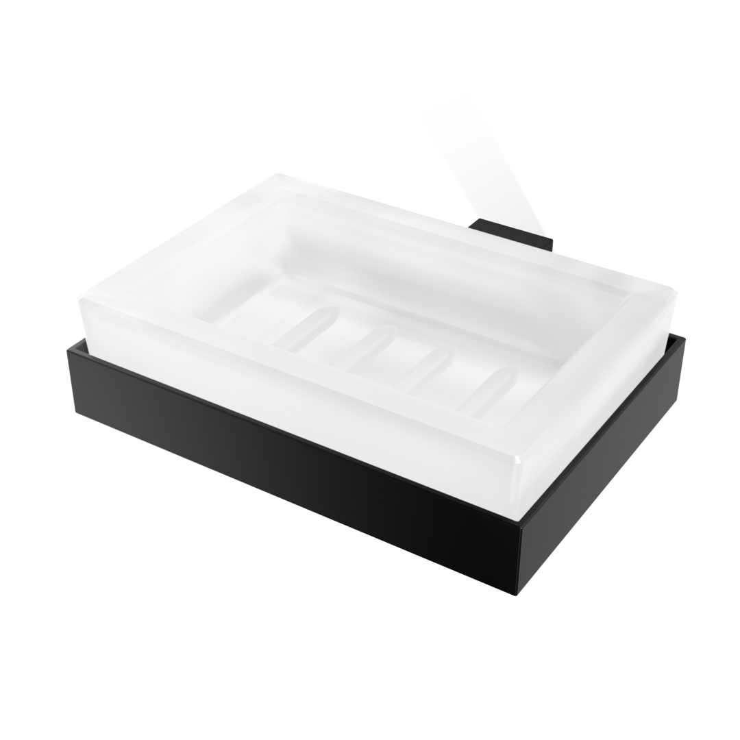 Decor Walther CORNER Wandseifenschale – Schwarz matt – Art. 0561860