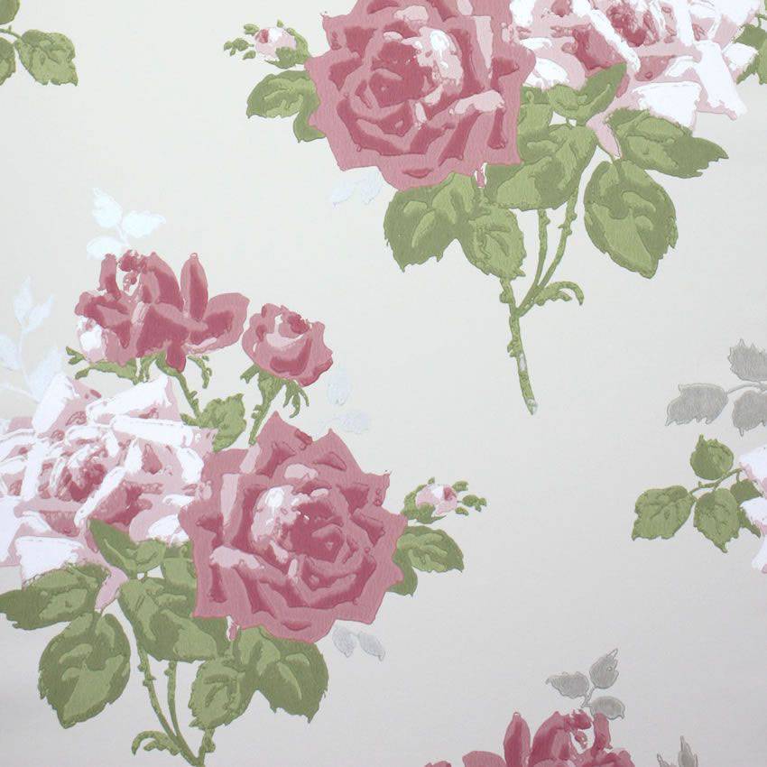 NINA CAMPBELL Tapete Rosa Alba – PARADISO-Tapeten-NINA CAMPBELL-NCW4033-02-TOJU Interior