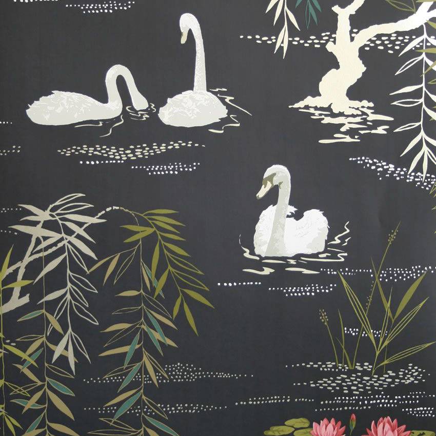 NINA CAMPBELL Tapete Swan Lake – SYLVANA-Tapeten-NINA CAMPBELL-NCW4020-04-TOJU Interior