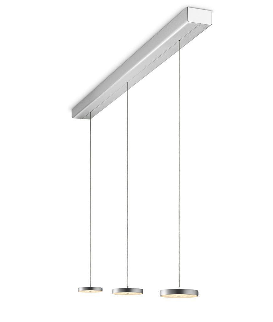 Oligo - Pendelleuchte Decent 1-flammig-Pendelleuchte-Oligo-Farbe Baldachin Aluminium gebürstet | Farbe Kopf Aluminium gebürstet-3-flammig-G42-885-31-12-TOJU Interior