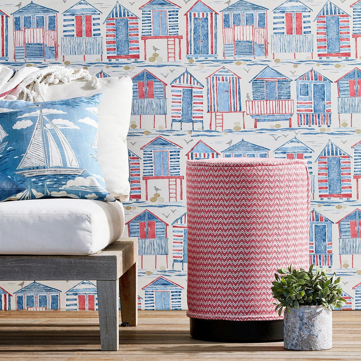 Sanderson - Tapete Beach Huts-Tapeten-Sanderson--Toju Interior
