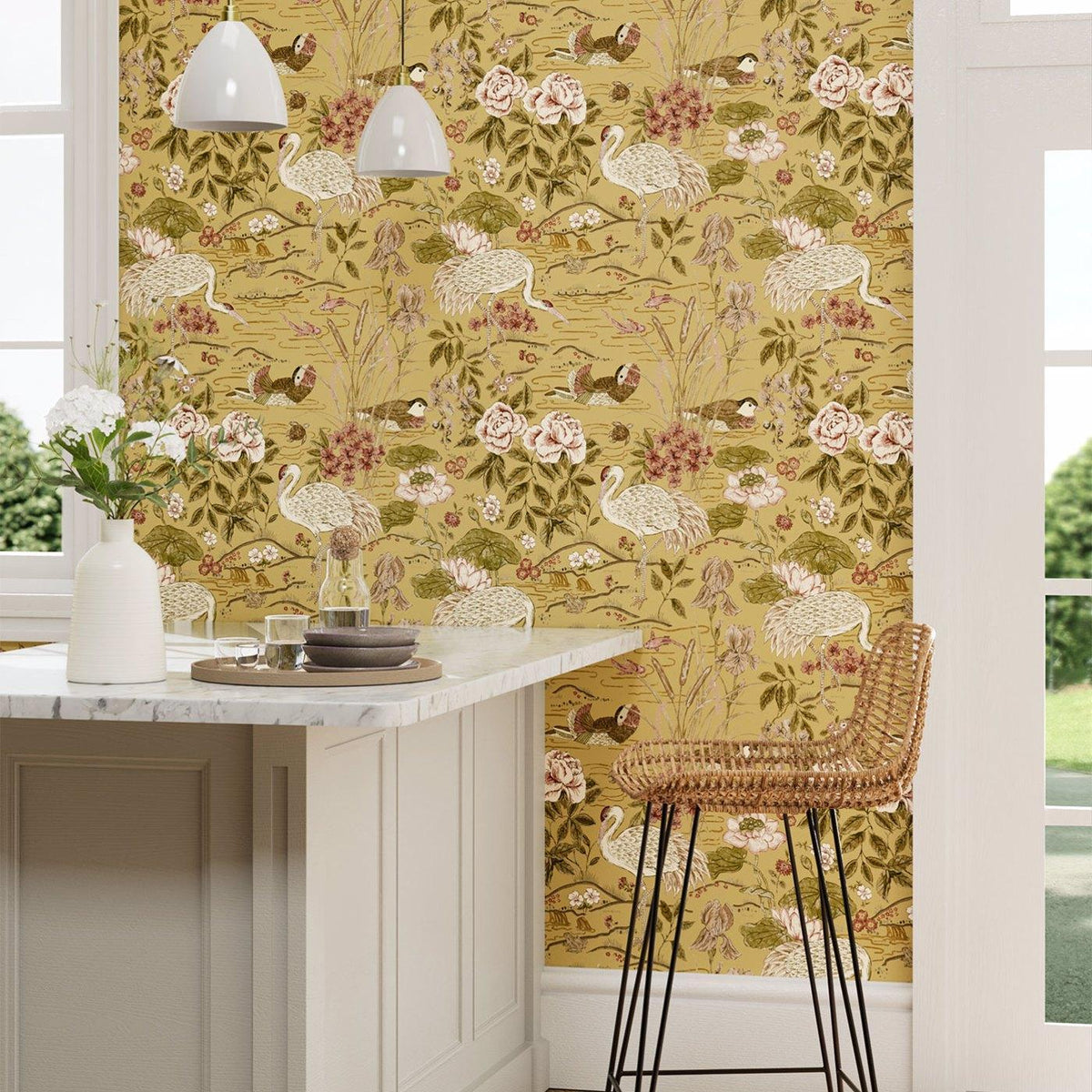 Sanderson - Tapete Crane & Frog-Tapeten-Sanderson--Toju Interior