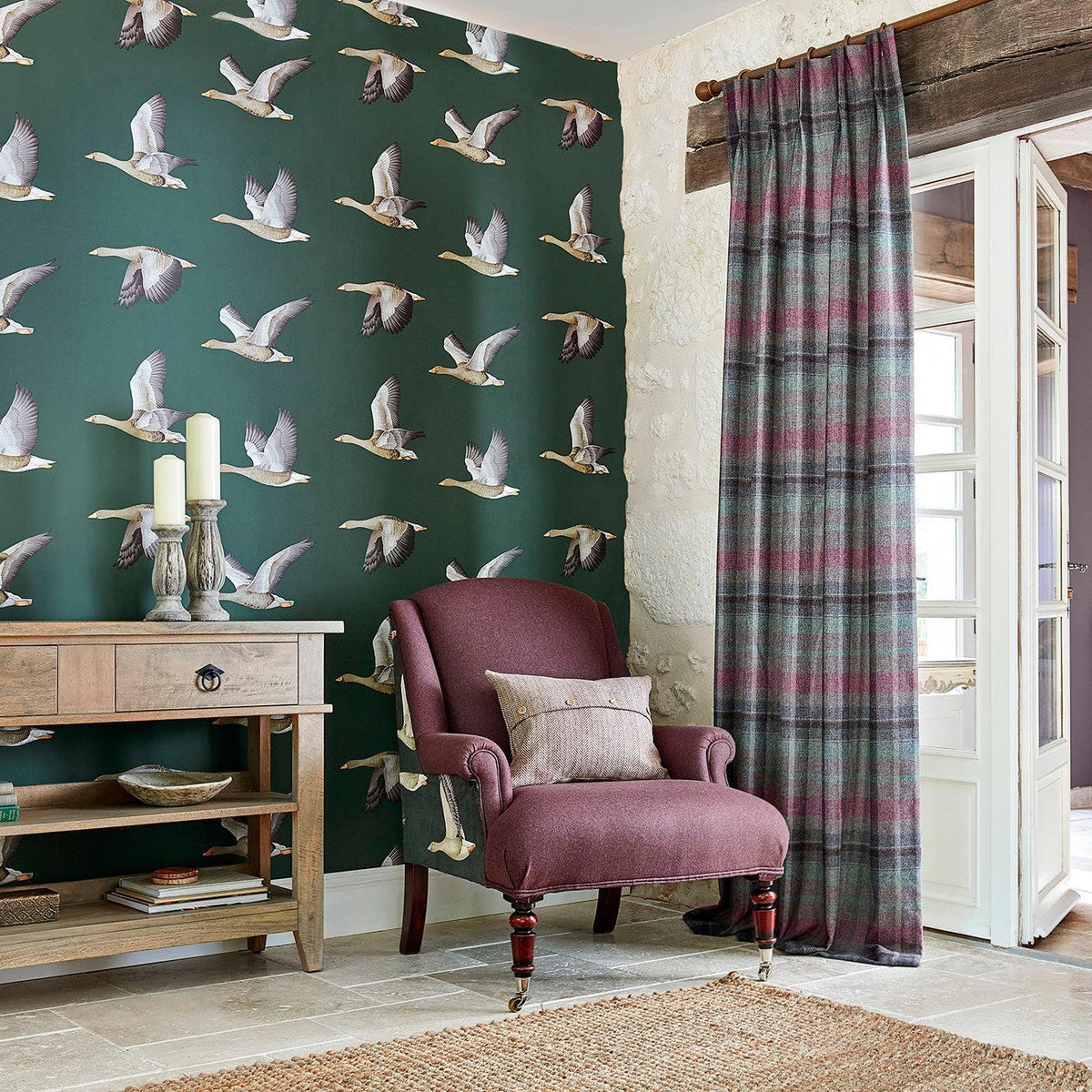 Sanderson - Tapete Elysian Geese-Tapeten-Sanderson--Toju Interior