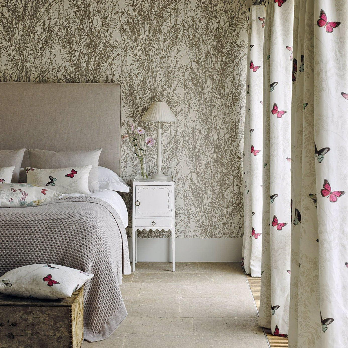 Sanderson - Tapete Meadow Canvas-Tapeten-Sanderson--Toju Interior
