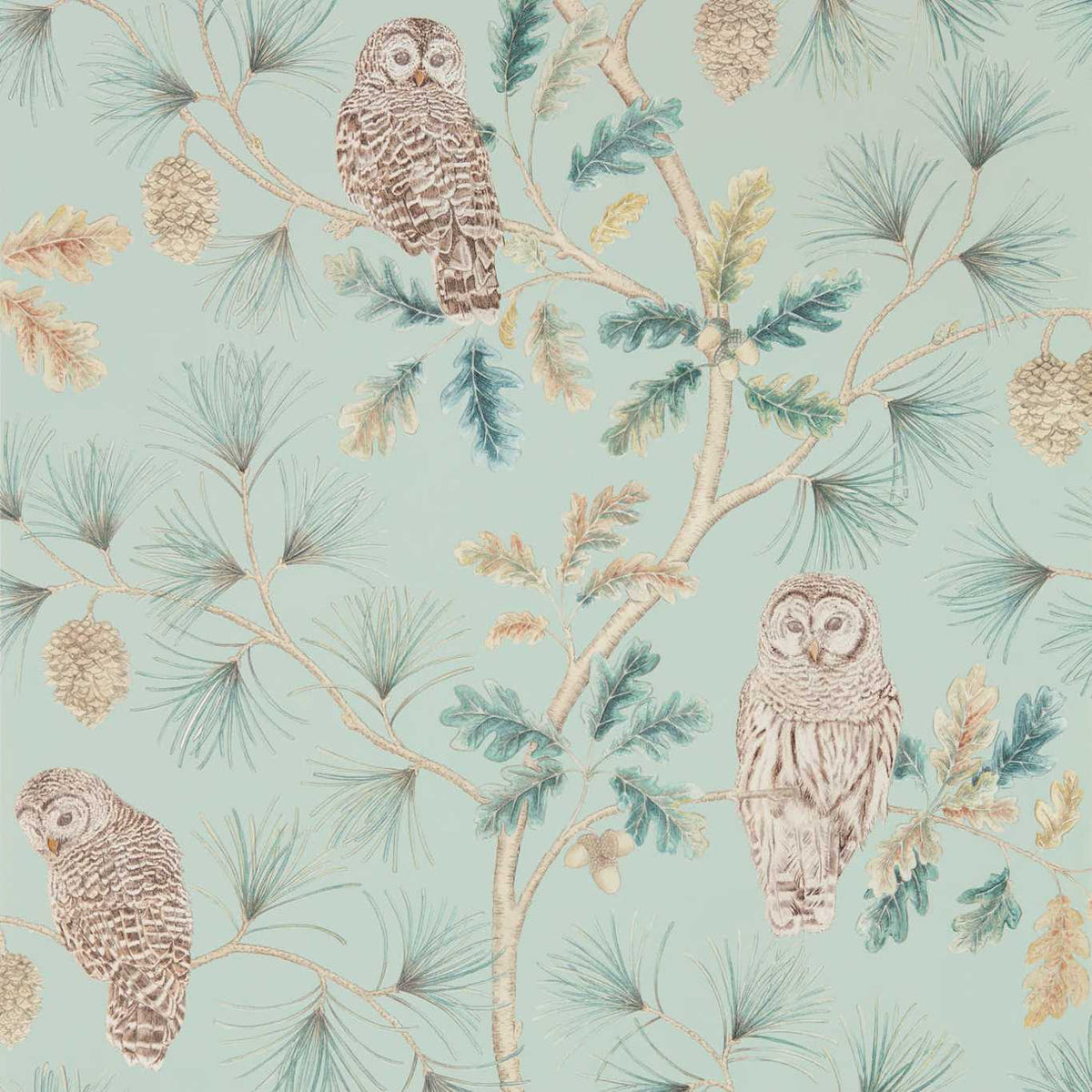 Sanderson - Tapete Owlswick-Tapeten-Sanderson-WHITSTABLE BLUE 216596-216596-Toju Interior