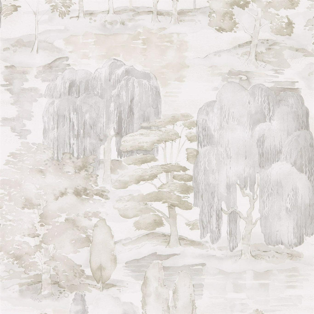 Sanderson - Tapeten Waterperry-Tapeten-Sanderson-IVORY/STONE 216280-216280-Toju Interior