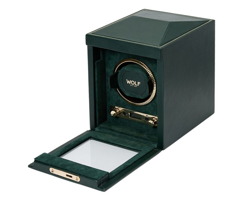 Wolf - Uhrenbeweger British Racing Single watch winder racing green-Uhrenbeweger-Wolf 1834-TOJU Interior