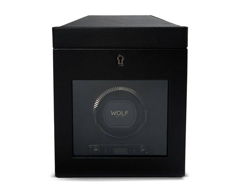 Wolf - Uhrenbeweger british racing single watch winder with storage black-Uhrenbeweger-Wolf 1834-TOJU Interior