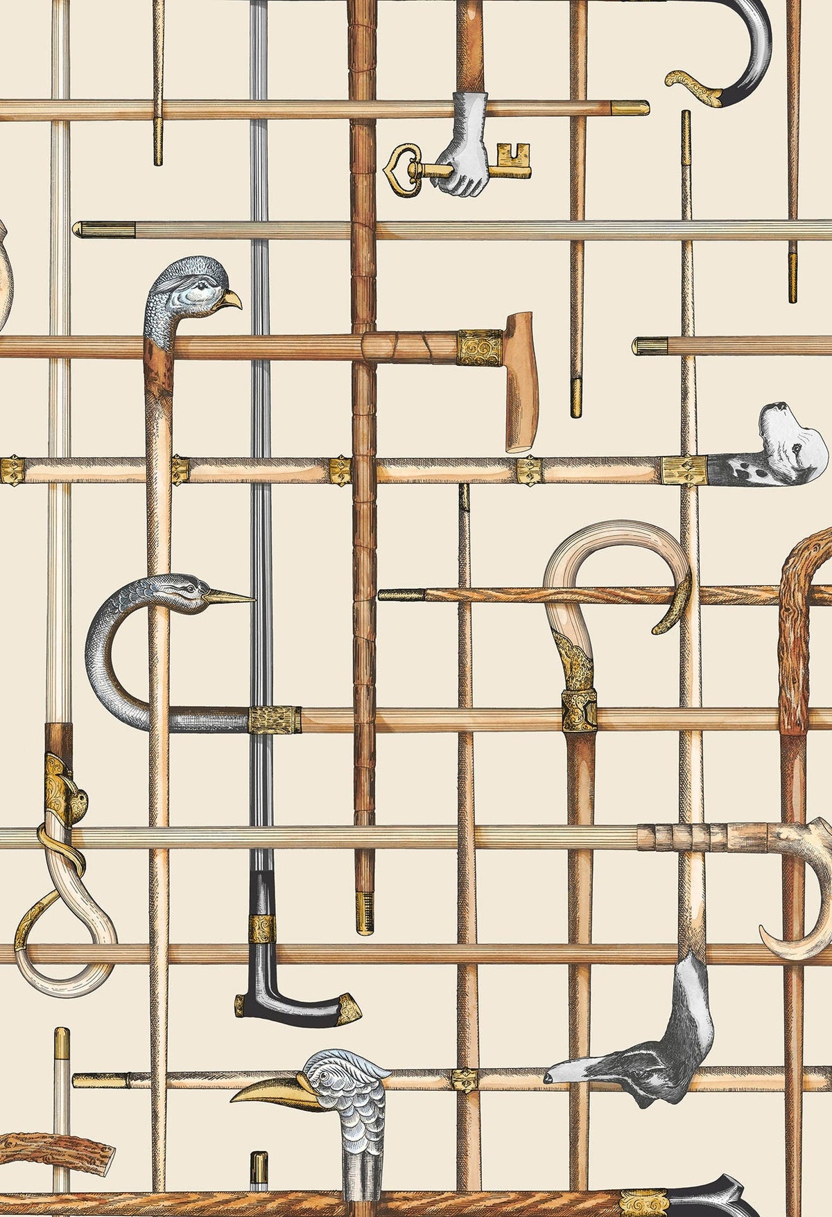 Cole & Son Bastoni Tapete in Cream