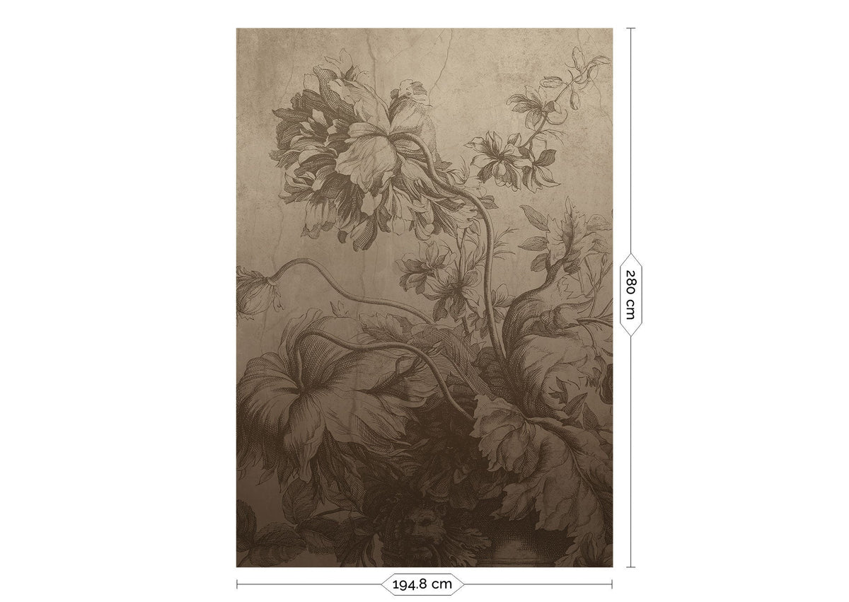 KEK Amsterdam Gradient Flowers Beige 194,8 × 280 cm – FU-027