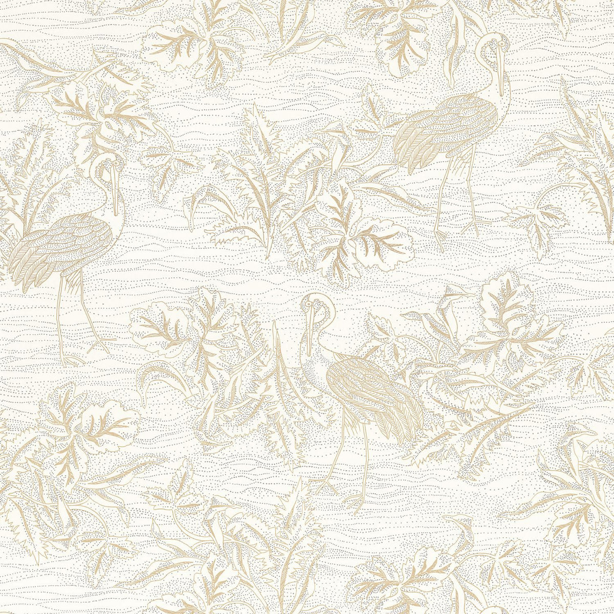 Casamance Mirador Tapete Blanc / Doré – 75891222