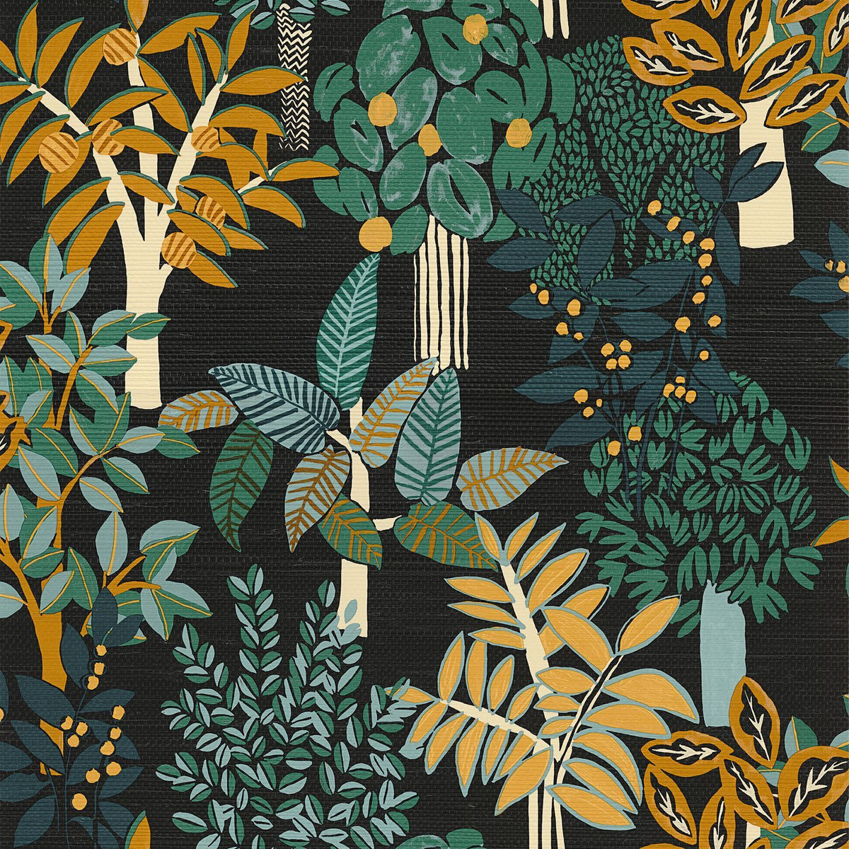 Casamance Peradeniya Tapete Noir / Multico – 75940508