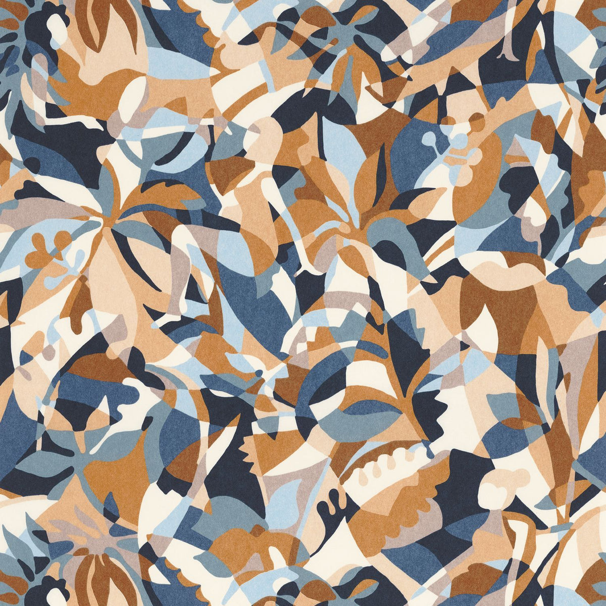 Casamance Plongeon Tapete Bleu Persan / Ambre – 75880916