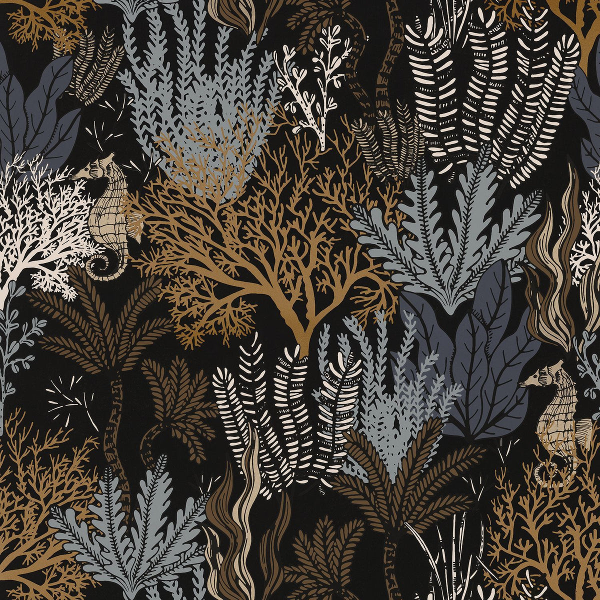 Casamance Posidonie Tapete Noir – 74700406
