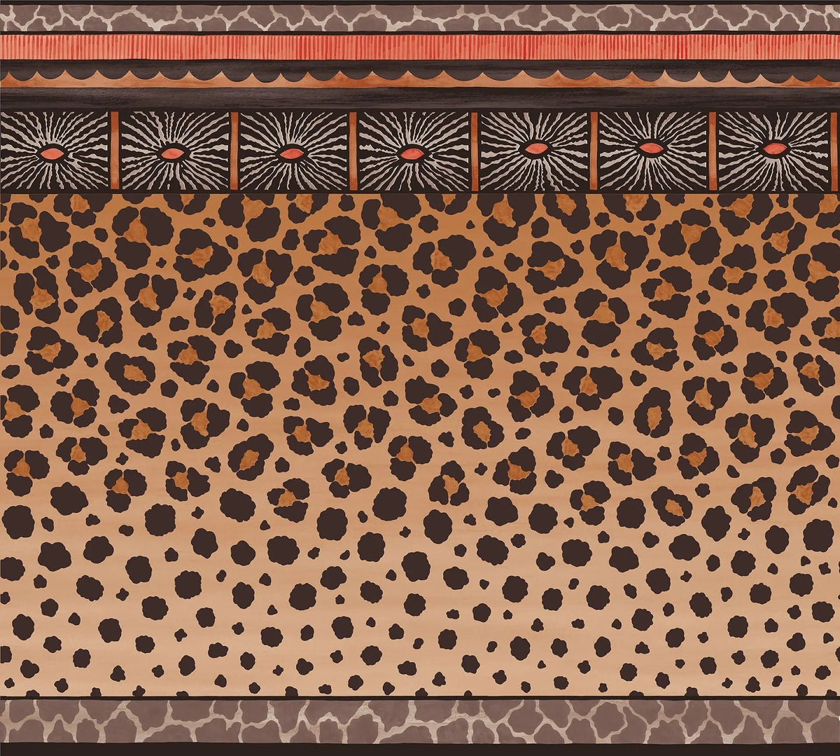Cole & Son Zulu Border Ginger & Soot 109/13060 – Muster