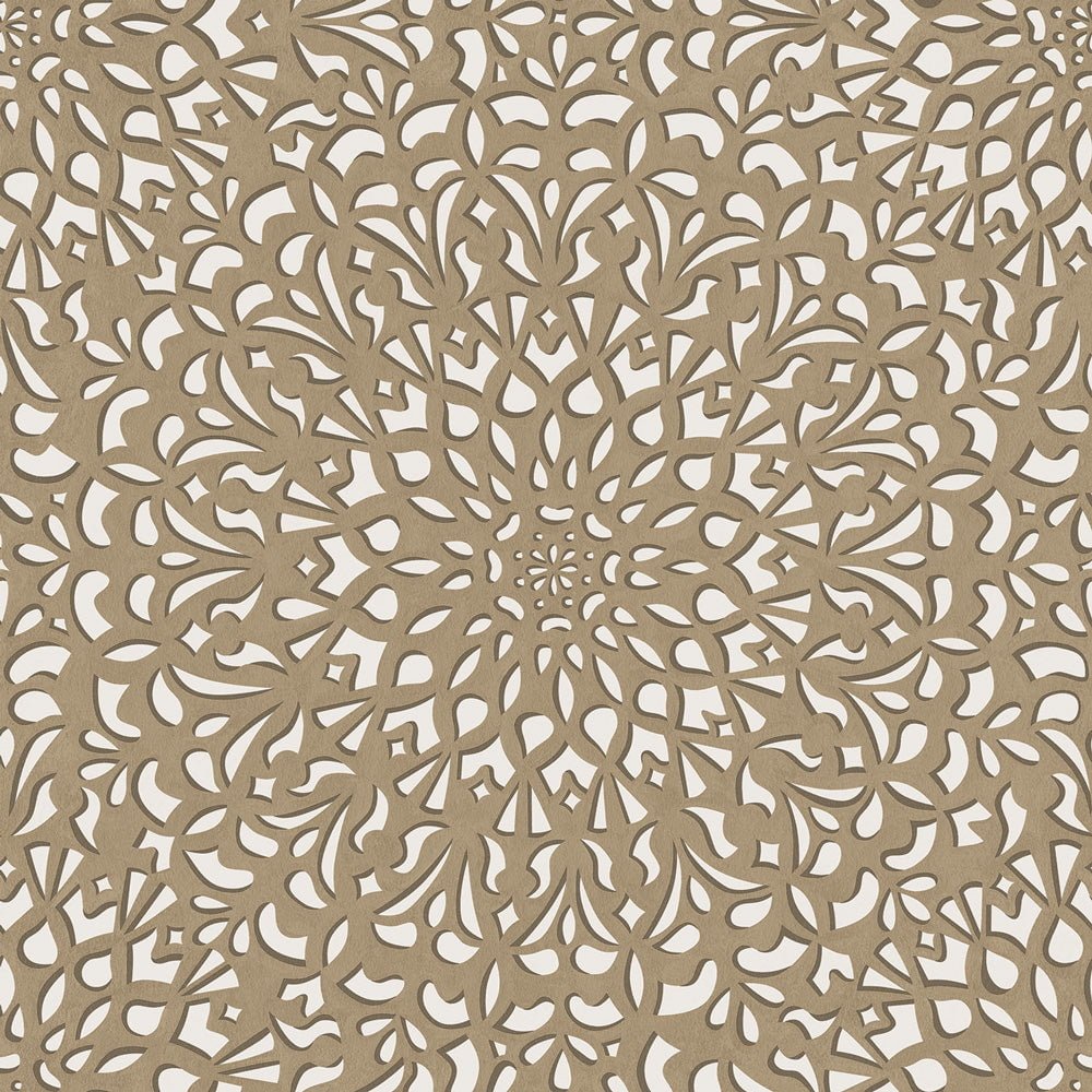 Cole & Son Medina Metallic Gilver & Parchment 113/7017 – Muster