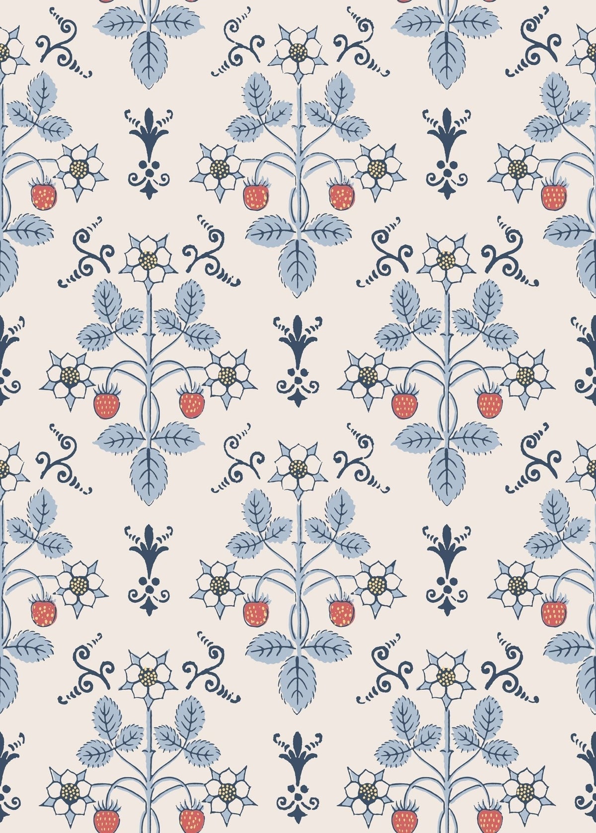 Cole & Son Strawberry China Blue on Cream 127/2010 – Muster
