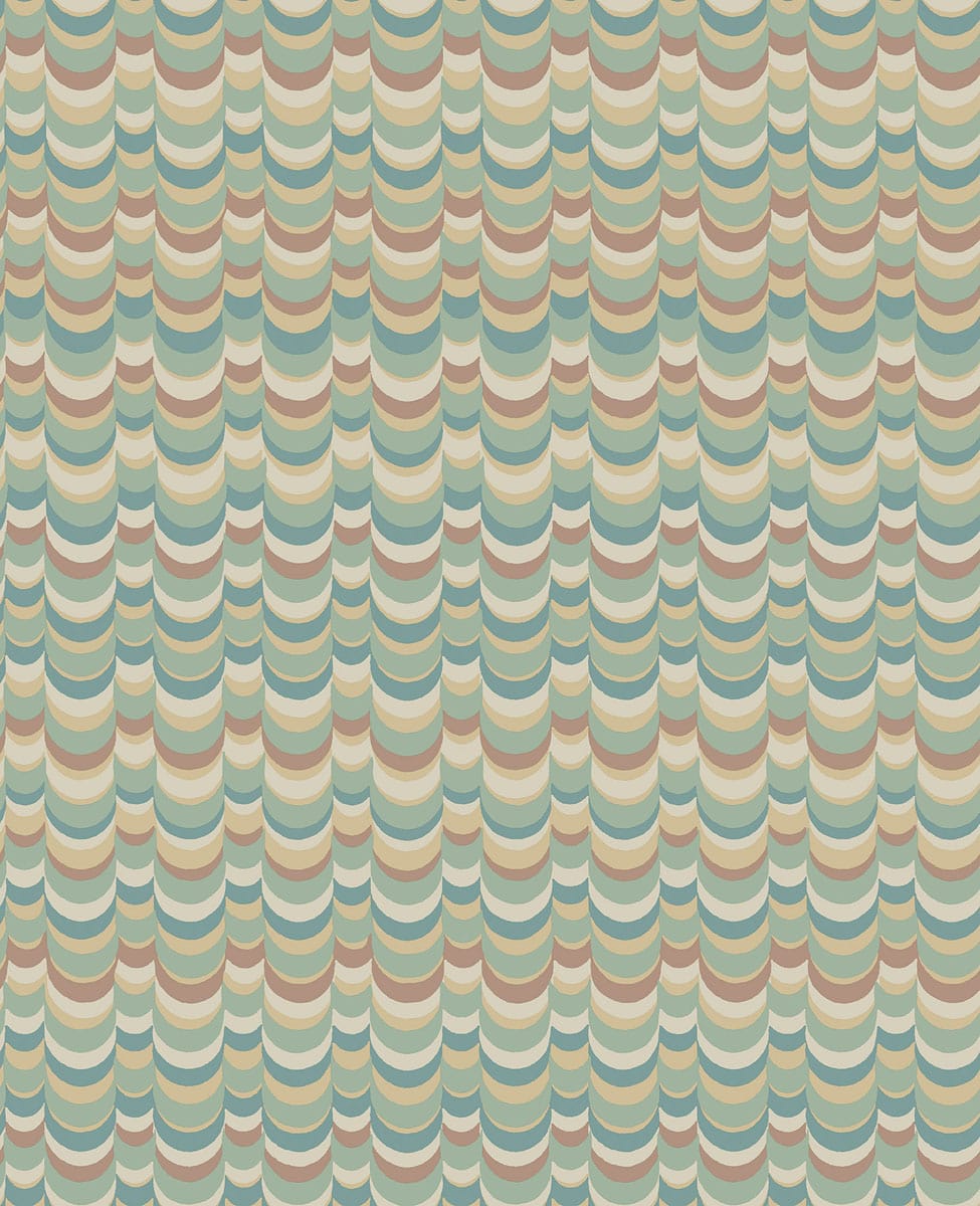 Cole & Son Wavelet Seafoam, Ginger, & Oat, Tapete 131/4012