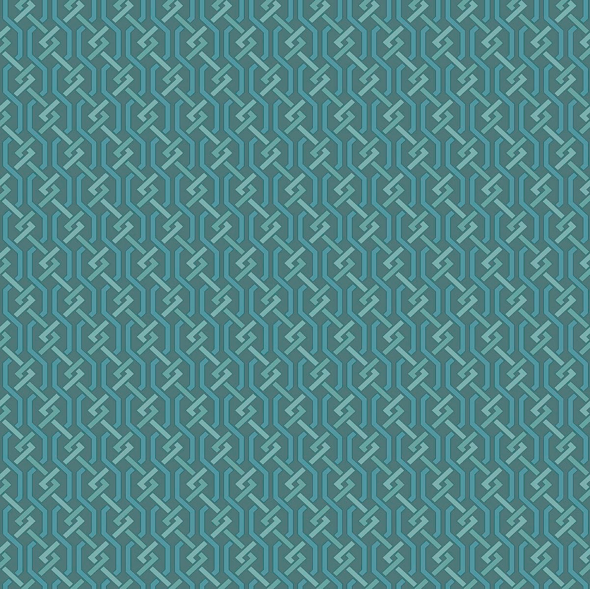 Cole & Son Fretwork Teal & Viridian, Tapete 131/6019