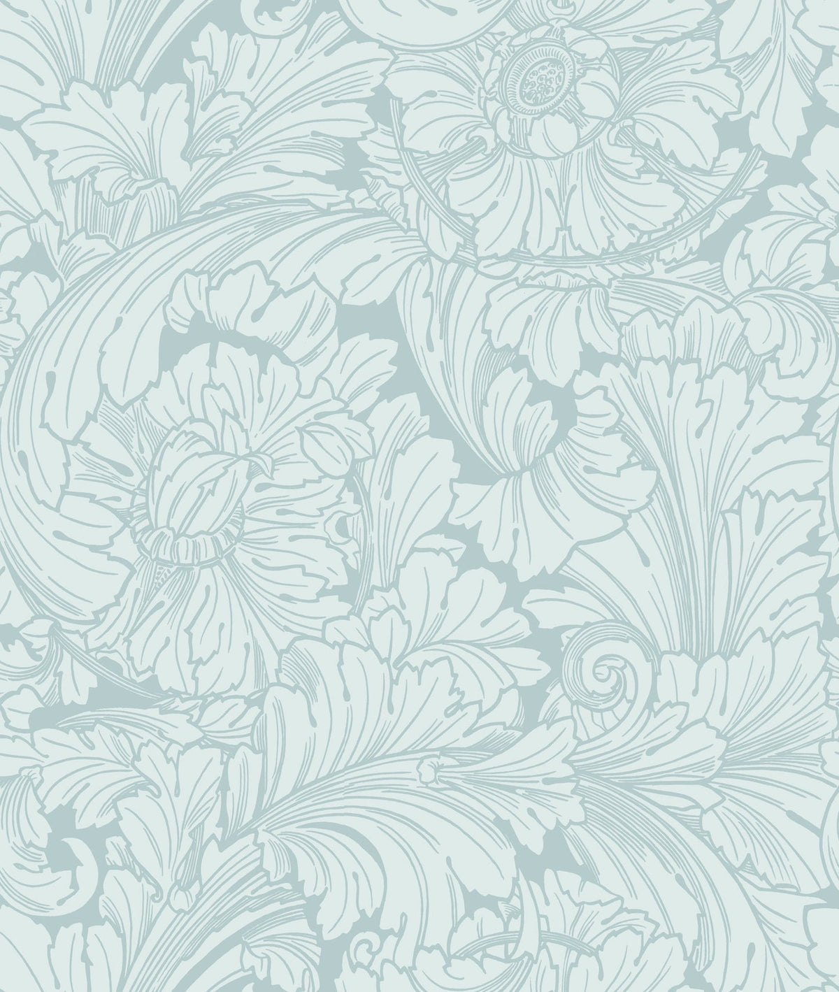 Cole & Son Acanthus, Print Room Blue (127/6030)