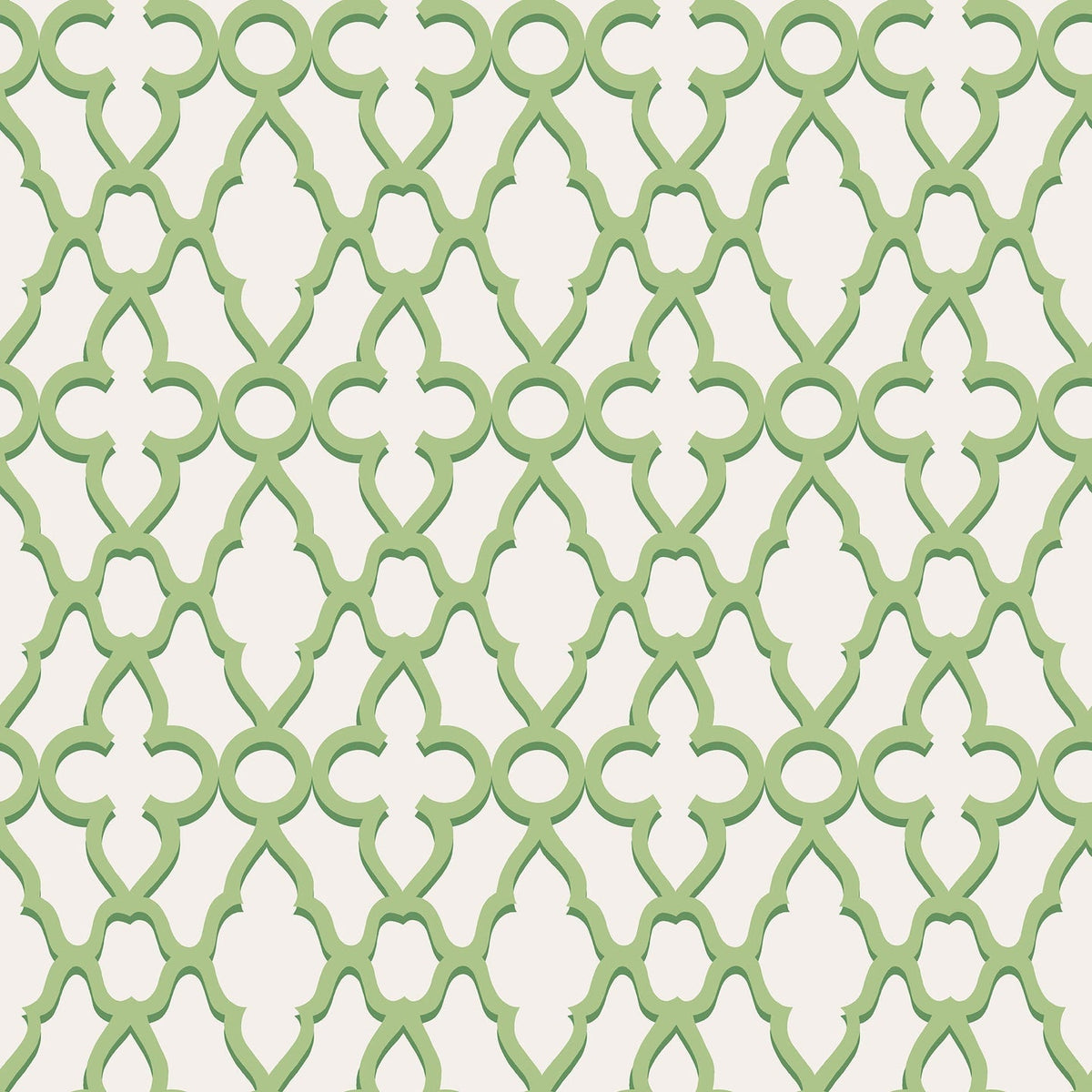 Cole & Son Treillage – Leaf Green on Chalk (116/6022)