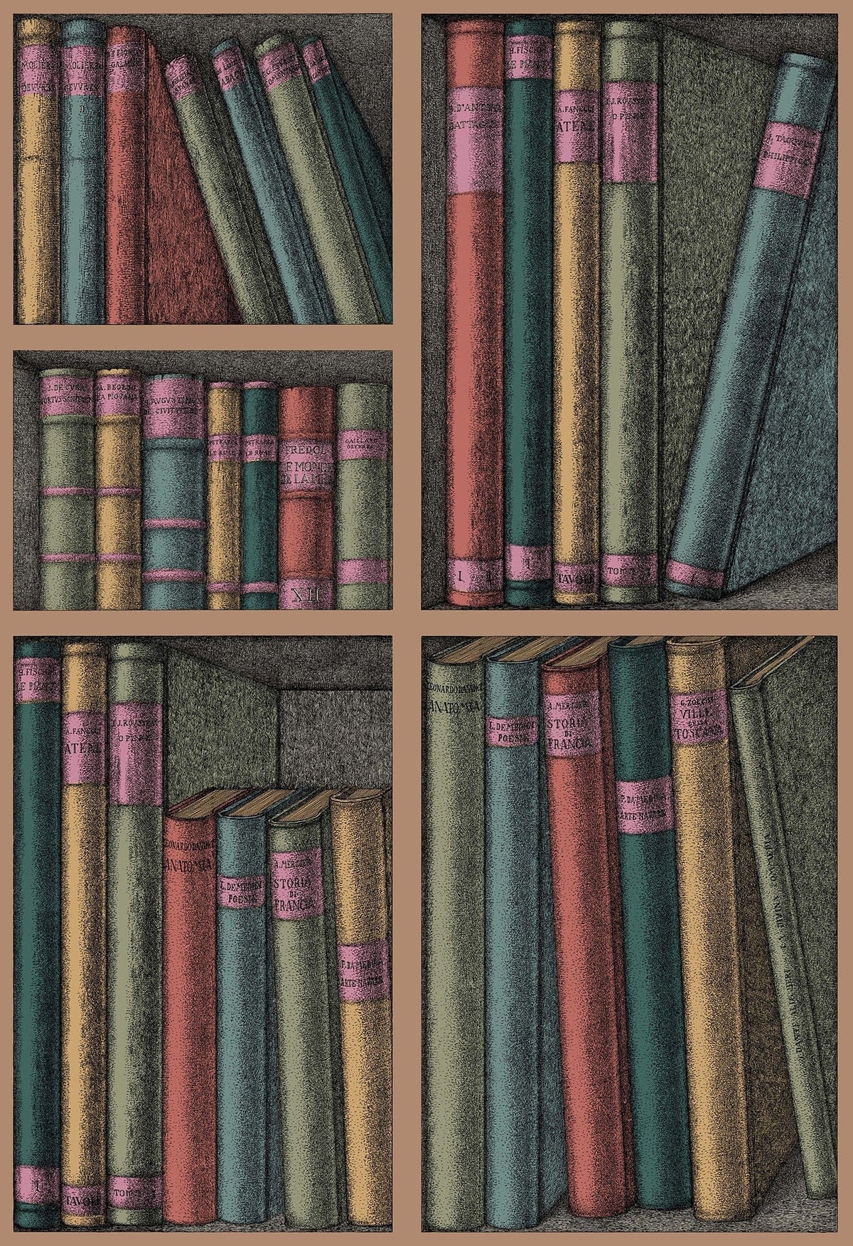 Cole & Son Ex Libris Tapete in Multi