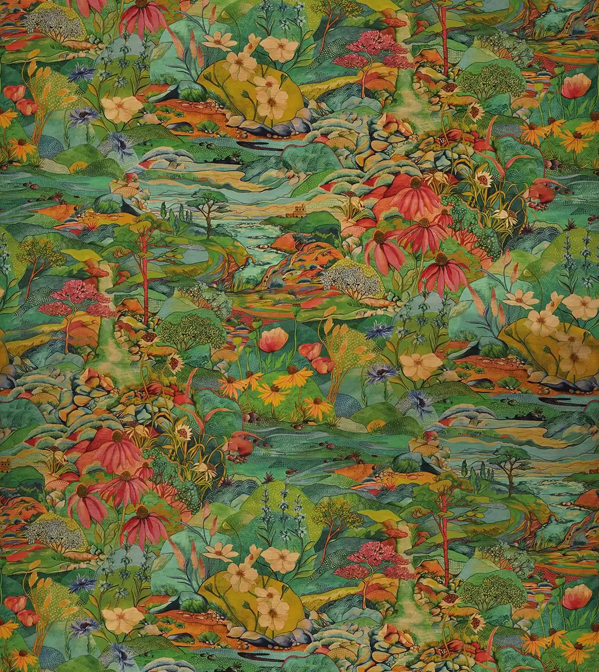 Osborne & Little Trebah Velvet – Stoff – F7670-01
