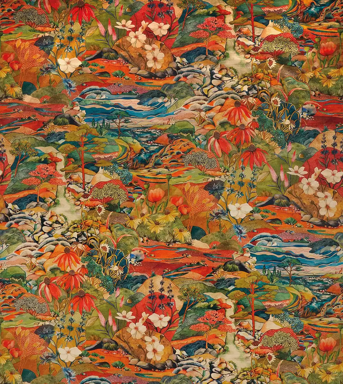 Osborne & Little Trebah Velvet – Stoff – F7670-02
