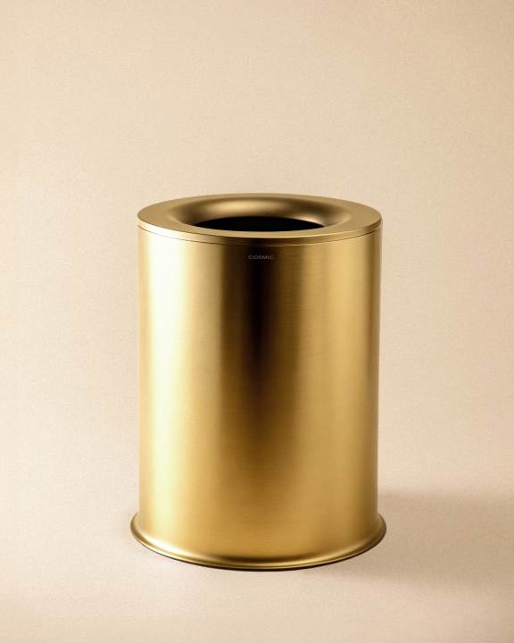 Cosmic Architect S+ Abfallbehälter – Gebürstetes Gold PVD