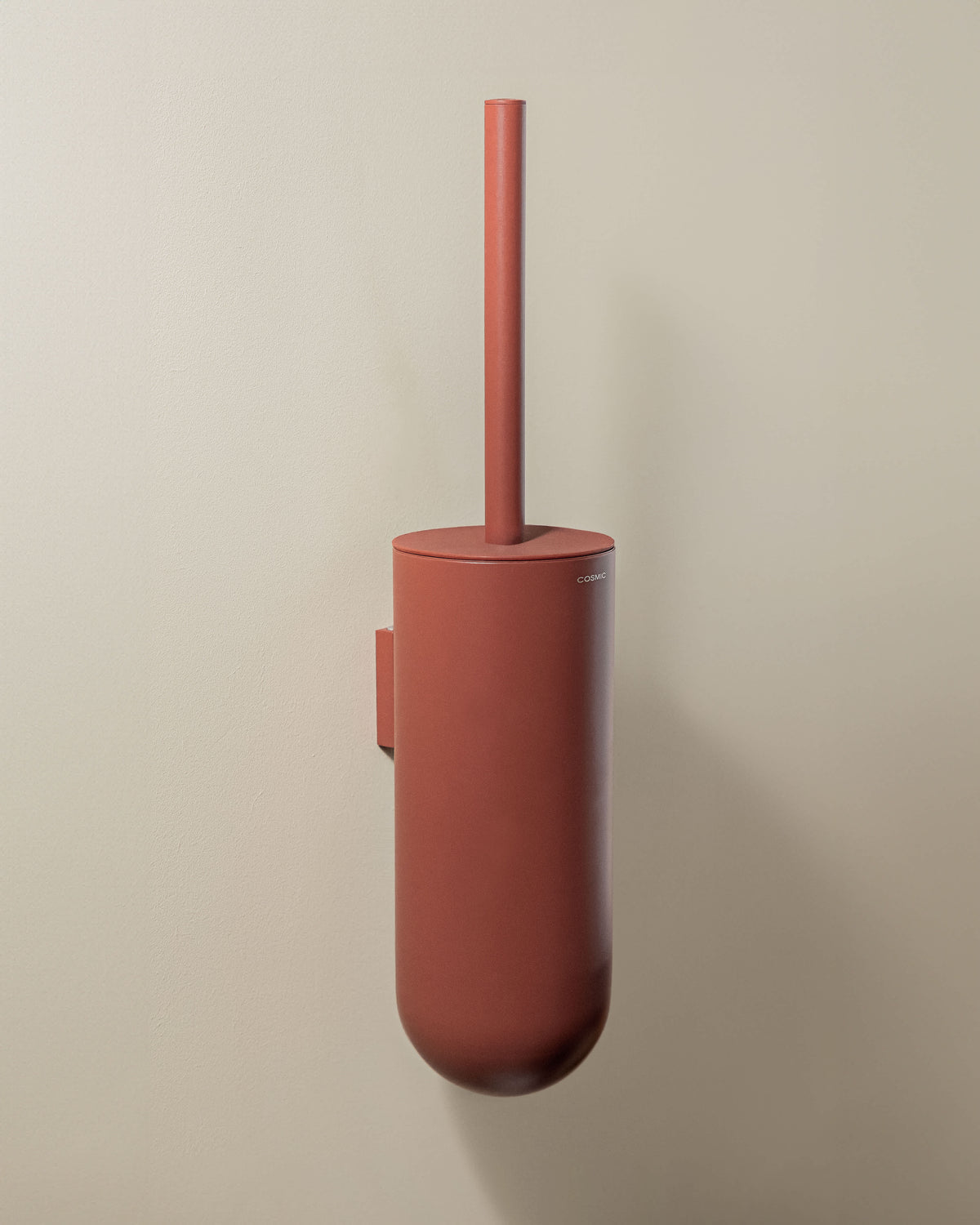 Cosmic Geyser Wand-Toilettenbürstenhalter – Terracotta