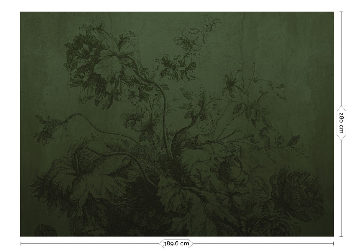 KEK Amsterdam Gradient Flowers Grün 389,6 × 280 cm – FU-035