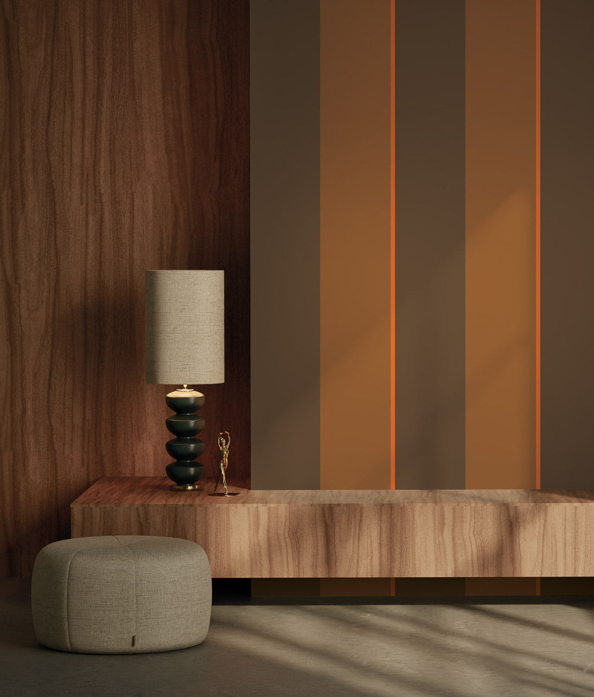 KEK Amsterdam Bold Stripes FU-003 Designertapete im Wohnraum