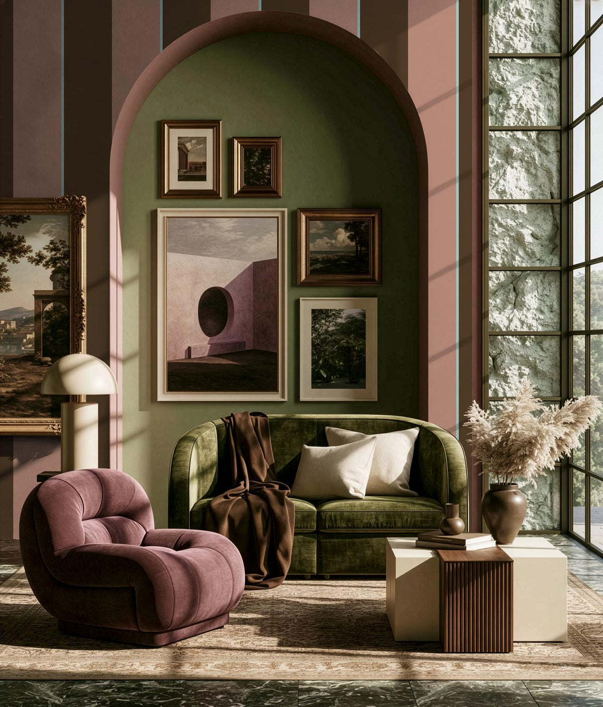 KEK Amsterdam Bold Stripes FU-012 Streifentapete im Interieur