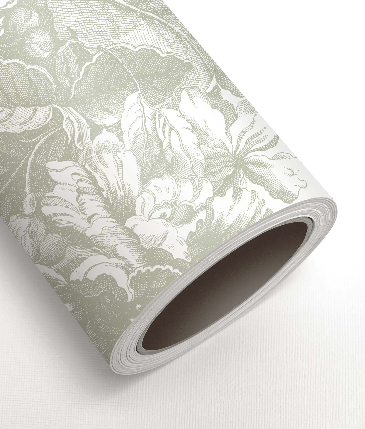 KEK Amsterdam Engraved Flowers Grün Tapete – Materialrolle