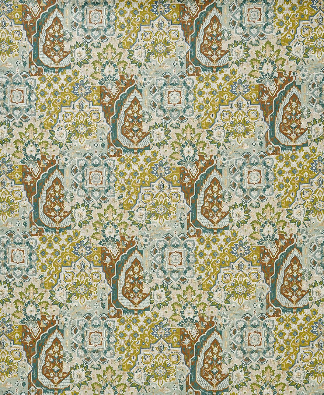Nina Campbell Paridaiza – Stoff – NCF4565-02 – Aqua / Green