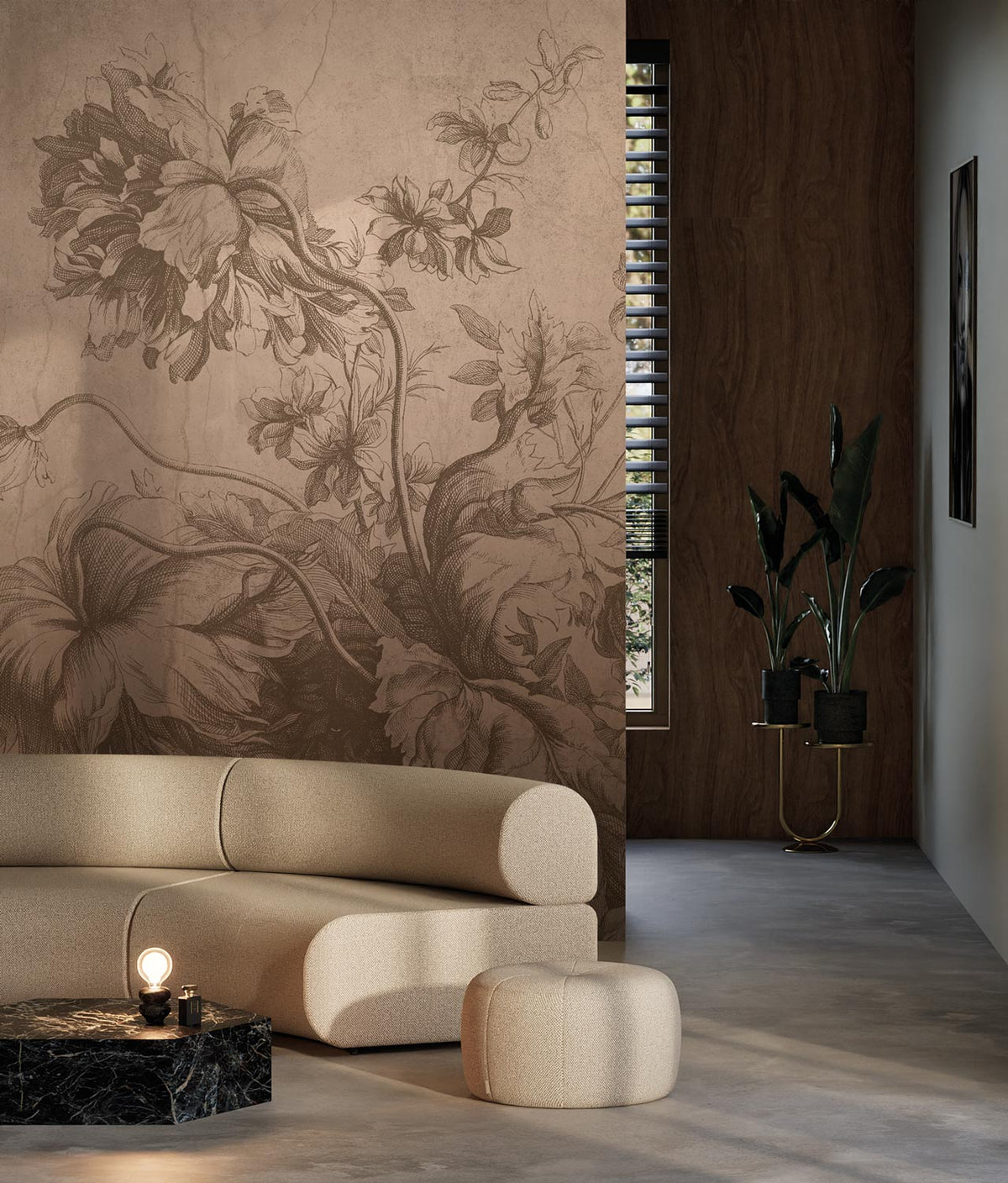 KEK Amsterdam Gradient Flowers Nude Tapete-Tapete-KEK Amsterdam-TOJU Interior