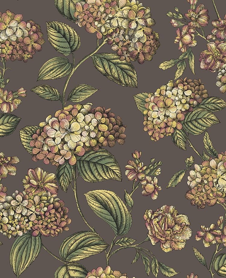 Cole & Son Fornasetti Ramo di Ortensia Autumnal – Tapetenmuster