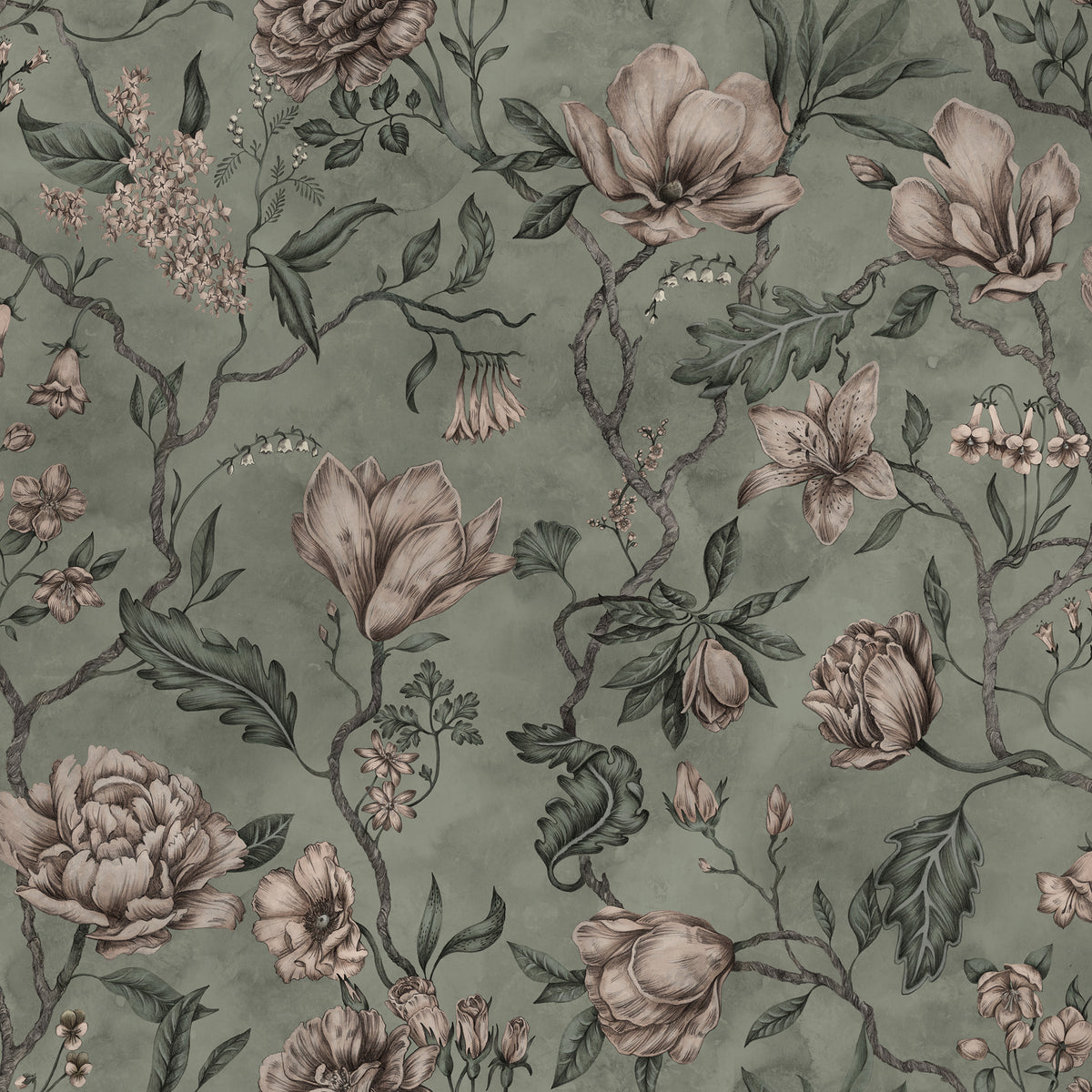 Sandberg Belinda Garden Green 663-38 – Tapetenmuster