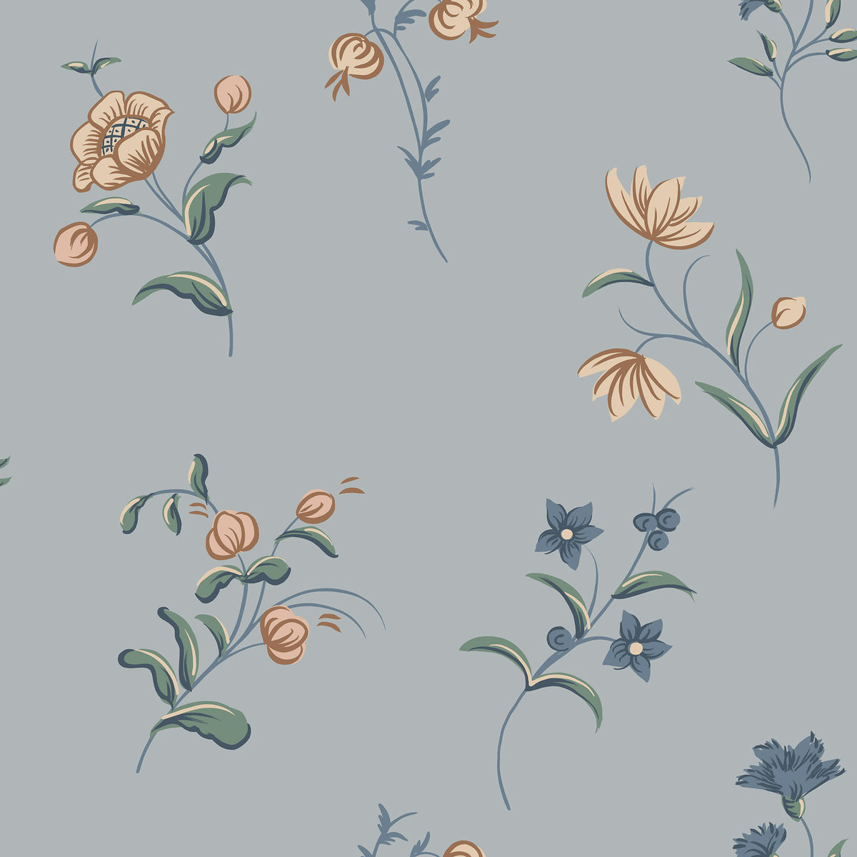Sandberg Hanna Misty Blue S10393 – Tapetenmuster