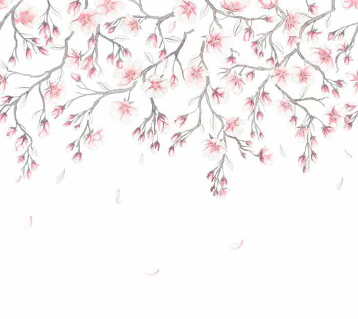 Sandberg Sakura Mural Pink 627-03 – Tapetenmuster