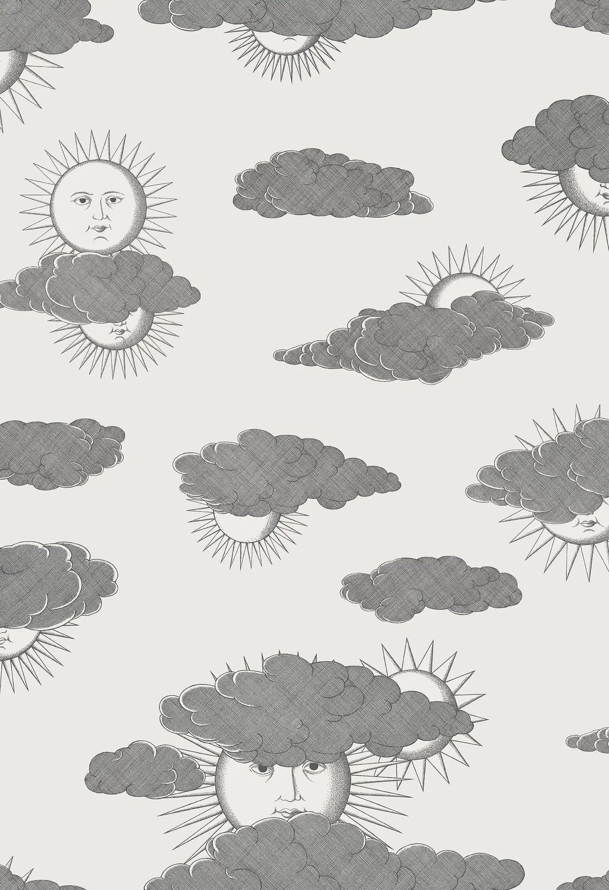 Cole & Son Fornasetti Soli e Nuvole Black & White – Tapete