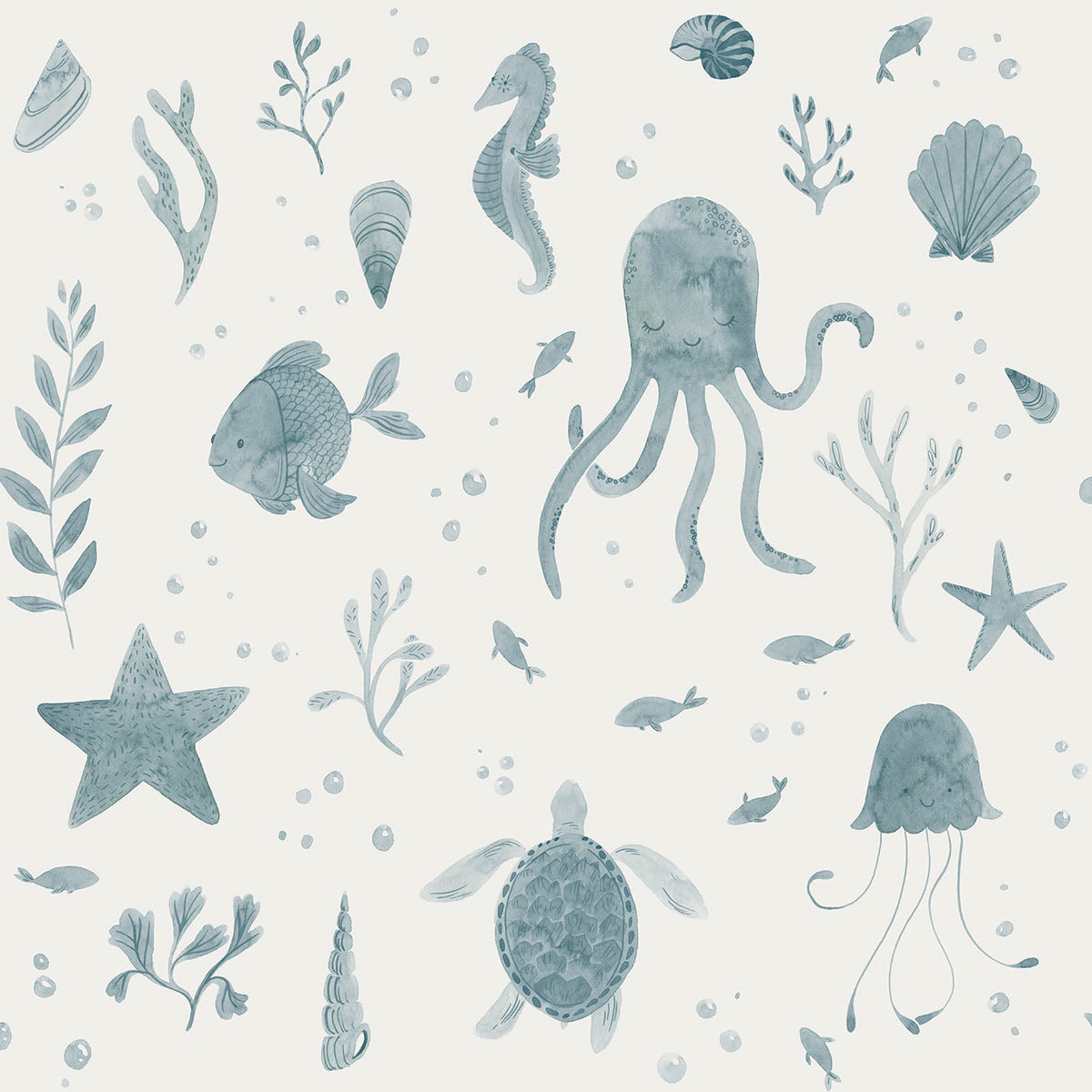 Sandberg Della Ocean Blue 243-36 – Tapetenmuster