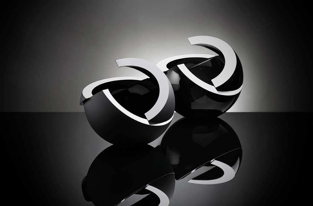 Anna Torfs - Armadillo Sphere Tisch Accessoire - Vase-Tisch Accessoires-Anna Torfs-small-Black-Clear-TOJU Interior