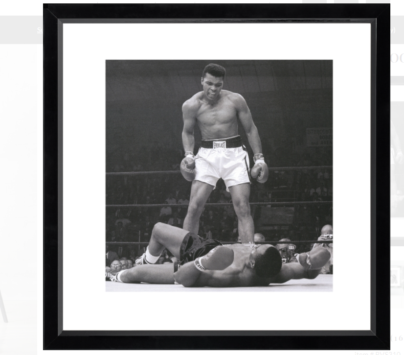 Brookpace Fine Art - Ali vs Liston-Wandbild-Brookpace Lascelles-Studio / Lackrahmen schwarz-TOJU Interior
