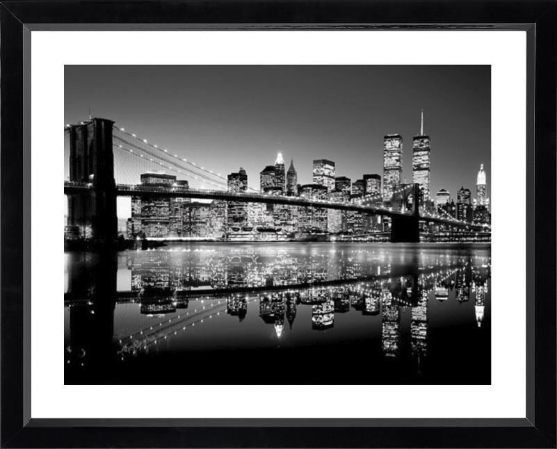 Brookpace Fine Art - Brooklyn Bridge-Wandbild-Brookpace Lascelles-Studio / Lackrahmen schwarz-TOJU Interior