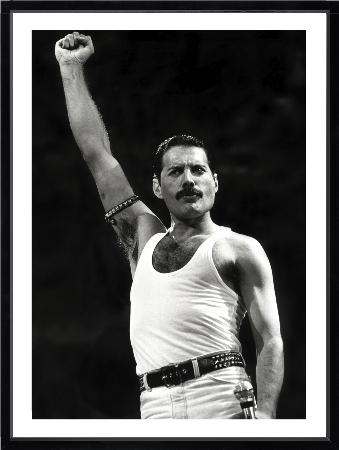 Brookpace Fine Art - Freddie Mercury-Wandbild-Brookpace Lascelles-Studio / Lackrahmen schwarz-TOJU Interior