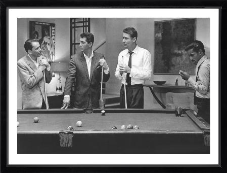 Brookpace Fine Art - The Rat Pack Play Pool-Wandbild-Brookpace Lascelles-Studio / Lackrahmen schwarz-TOJU Interior