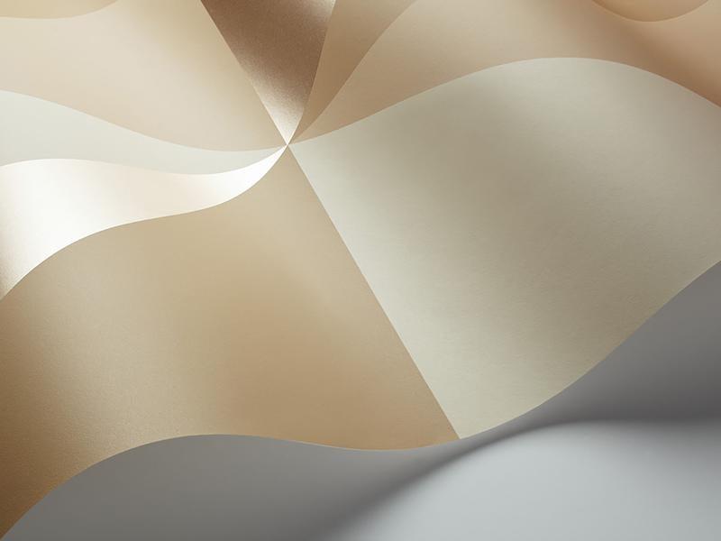 Cole and Son - Tapete Apex Grand Wallpaper-Tapeten-Cole & Son-Cream & Oat & Metallic Gilver S105/10042-TOJU Interior
