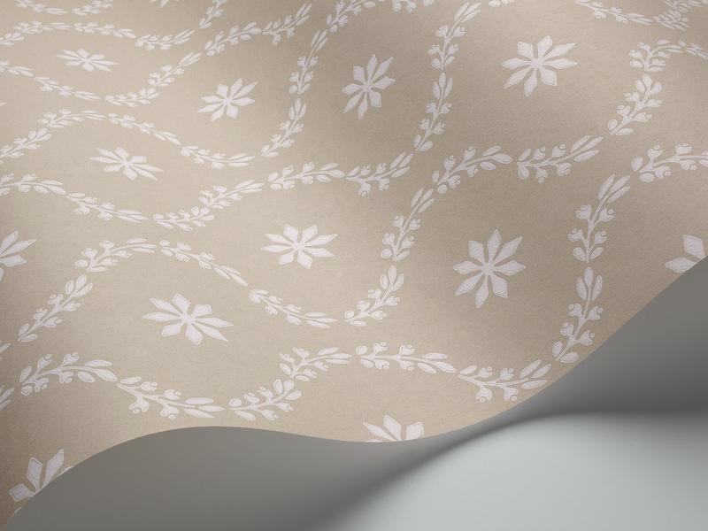 Cole and Son - Tapete Clandon Wallpaper-Tapeten-Cole & Son-Chalk on Linen S88/3010-TOJU Interior